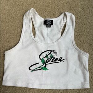 Sana White Graphic Women's Crop Top